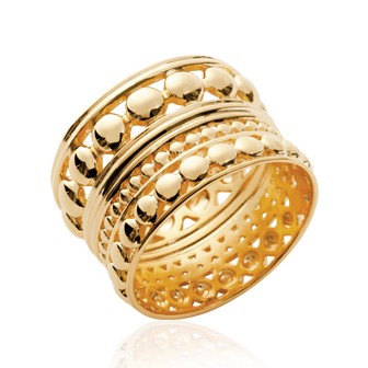 Bague femme plaqué-or 750/000 3 microns 2266800