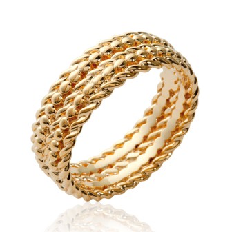 Bague femme plaqué-or 750/000 3 microns 2CFT800