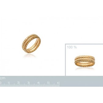 Bague femme plaqué-or 750/000 3 microns 2268800