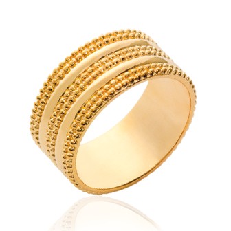 Bague femme plaqué-or 750/000 3 microns 2CFT100