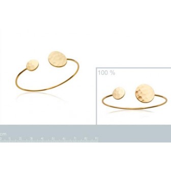 Jonc femme plaque-or 750/000 3 microns 92159958