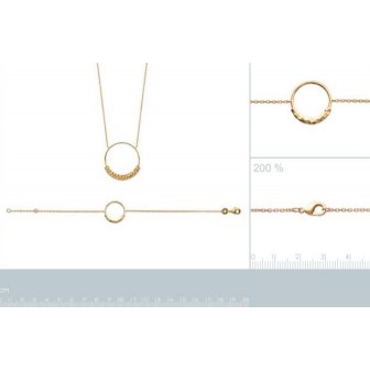 Bracelet femme plaqué-or 750/000 3 microns 92156018