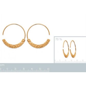 Créoles femme plaqué-or 750/000 3 microns 2620300