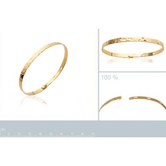 Jonc femme plaque-or 750/000 3 microns 92158356