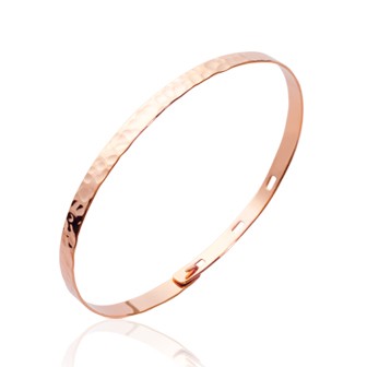 Jonc femme plaqué-or rose 750/000 3 microns 92CFT356