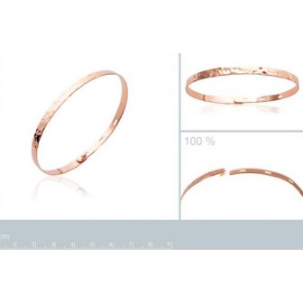 Jonc femme plaqué-or rose 750/000 3 microns 92958356