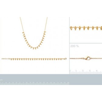 Collier femme plaqué-or 750/000 3 microns 29092842