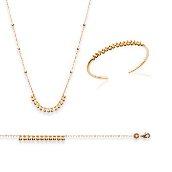 Bracelet femme plaqué-or 750/000 3 microns 92158118