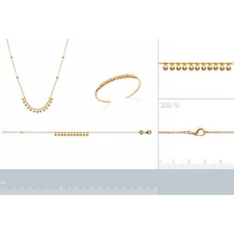 Bracelet femme plaqué-or 750/000 3 microns 92158118