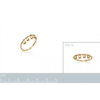 Bague femme plaqué-or 750/000 3 microns 2267600