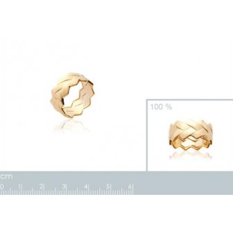 Bague femme plaqué-or 750/000 3 microns 2267200