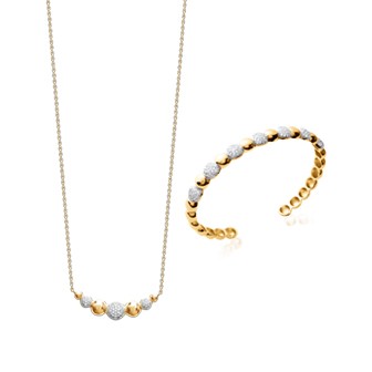 Collier femme plaqué-or 750/000 3 microns bicolore oz 97197445