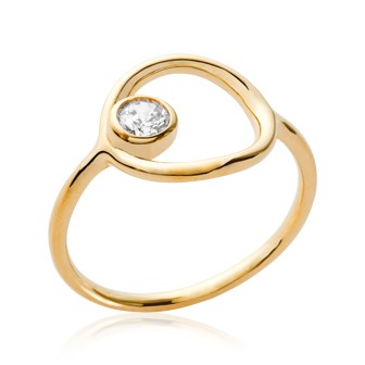 Bague plaqué-or 750/000 5 microns oz 2CFT010