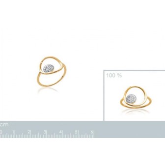 Bague plaqué-or 750/000 5 microns oz bicolore 2270311