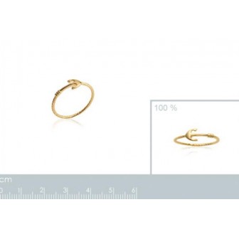 Bague femme plaqué-or 750/000 3 microns 2268000