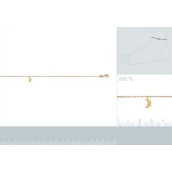 Chaîne cheville plaqué-or 750/000 3 microns 921606