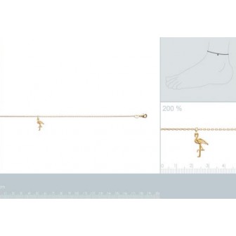 Chaîne cheville plaqué-or 750/000 3 microns 921609