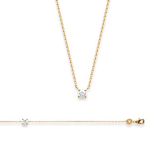 Collier femme plaqué-or 750/000 3 microns oz 97CFT545