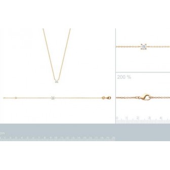 Collier femme plaqué-or 750/000 3 microns oz 97300545