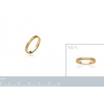 Alliance mixte plaqué-or 750/000 3 microns 22419003