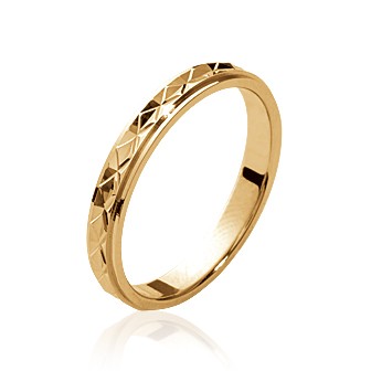 Alliance femme plaqué-or 750/000 3 microns 22498003