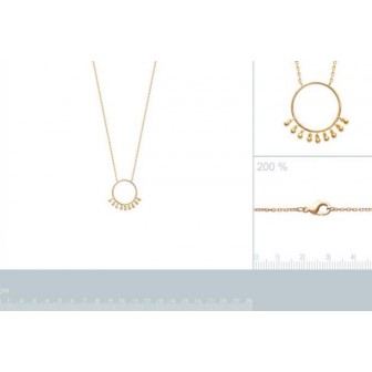 Collier femme plaqué-or 750/000 3 microns 921614