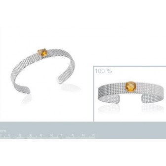 Jonc femme argent rhodiée pierre synthétique 873038