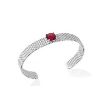 Jonc femme argent rhodié 925/000 pierre synthétique CFT036