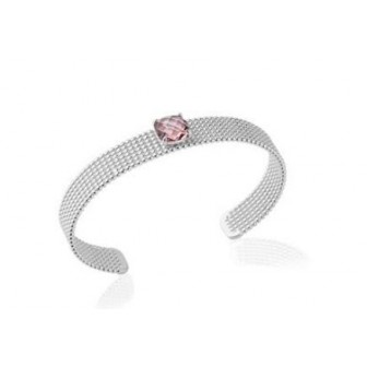 Jonc femme argent rhodié 925/000 pierre synthétique CFT037