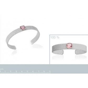 Jonc femme argent rhodié 925/000 pierre synthétique 873037