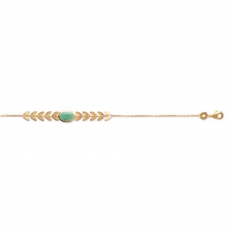 Bracelet plaqué-or 750/000 3 microns Aventurine 973033