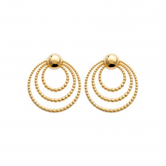 Boucles d'oreilles créoles plaqué-or 750/000 3 microns 2CFT000