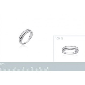 Bague argent rhodié 925/000 oz 1272310
