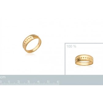Bague plaqué-or 750/000 3 microns 2271200