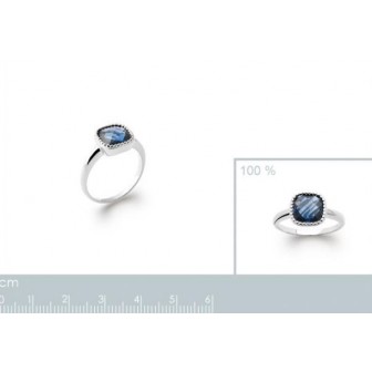 Bague argent 925/000 rhodié pierre synthétique 1275440