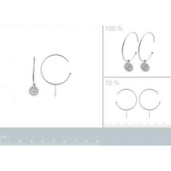 Créoles argent rhodié 925/000 7625300