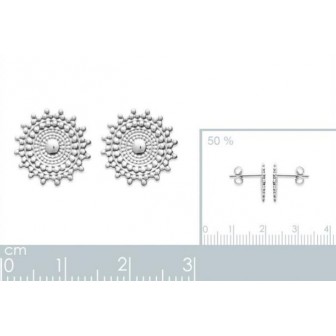 Boucles d'oreilles argent rhodié 925/000 721645