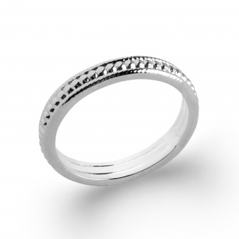 Bague alliance argent rhodié 925/000 7CFT300
