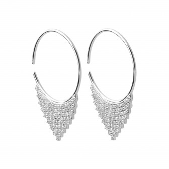 Créoles argent rhodié 925/000 oz 1625910