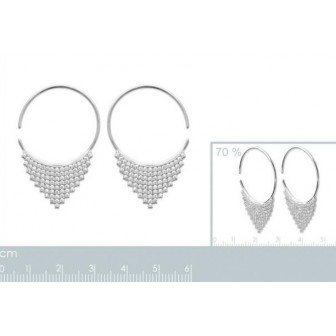 Créoles argent rhodié 925/000 oz 1625910