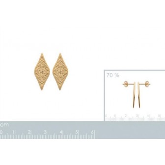 Boucles d'oreilles plaqué-or 750/000 3 microns 2558300