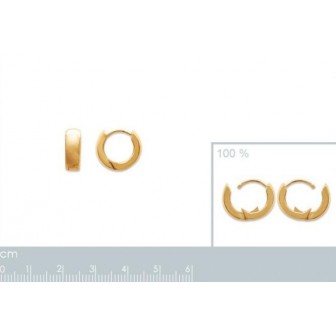 Créoles plaqué or 750/000 3 microns 