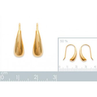 Boucles d'oreilles plaqué or 750/000 3 microns