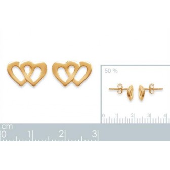 Boucles d'oreilles plaqué or 750/000 3 microns 