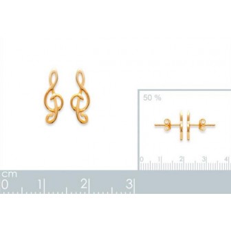 Boucles d'oreilles plaqué or 750/000 3 microns