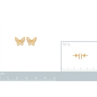 Boucles d'oreilles plaqué or 750/000 3 microns