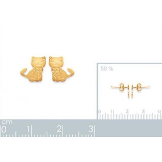 Boucle d'oreilles plaqué-or 750/000 3 microns