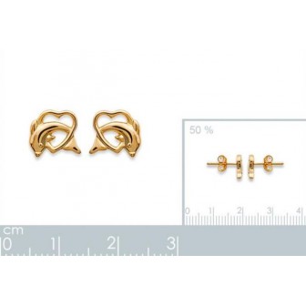Boucles d'oreilles plaqué or 750/000 3 microns 