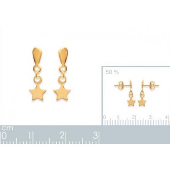 Boucles d'oreilles plaqué or 750/000 3 microns
