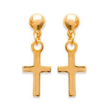 Boucles d'oreilles plaqué or 750/000 3 microns